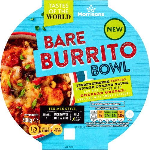 Morrisons Lighter Bites Naked Chicken Burrito G Compare Prices