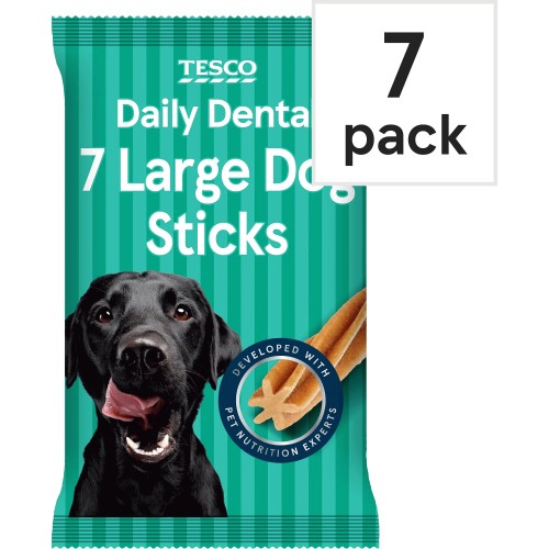Tesco 7 Dental Sticks For Large Dogs