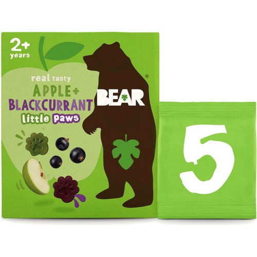 BEAR Paws Apple & Blackcurrant Fruit & Veg Shapes 12 mths+ Multipack