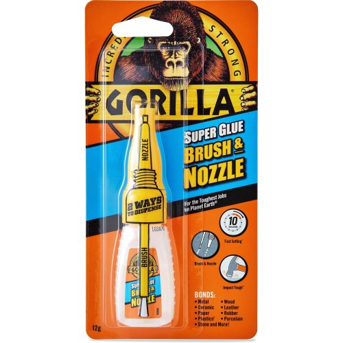 Gorilla Glue Superglue 12gm Brush & Nozzle