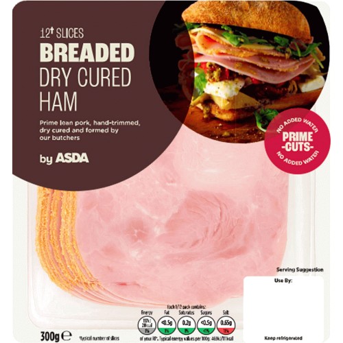 ASDA 12 Slices Breaded Dry Cured Ham (300g) Compare Prices & Where To