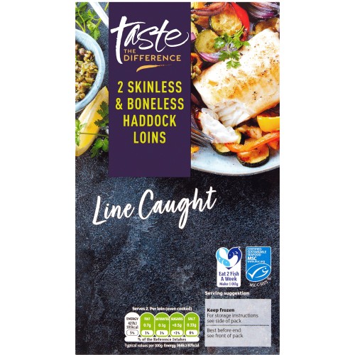 Sainsbury's Haddock Loins Taste the Difference (266g) Compare Prices