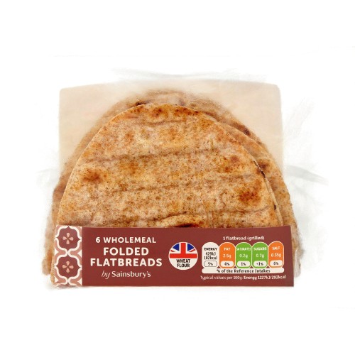 Sainsbury's Wholemeal Folded Flatbreads (6) Compare Prices & Where To
