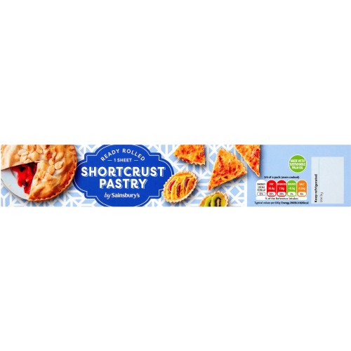 Sainsbury's Ready Rolled Shortcrust Pastry (375g) Compare Prices