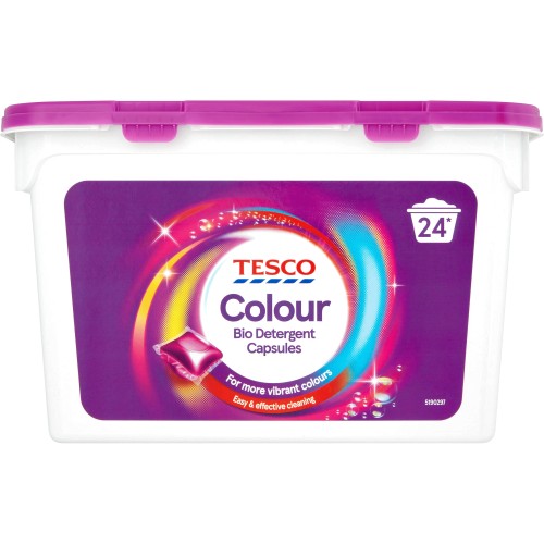 Tesco Colour Biological Detergent Capsules x19Ml