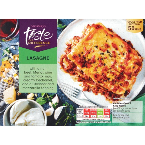 Beef Lasagne Taste the Difference (Meal for 1)