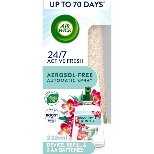 Air Wick Active Fresh Aerosol-Free Automatic Spray Kit Eucalyptus
