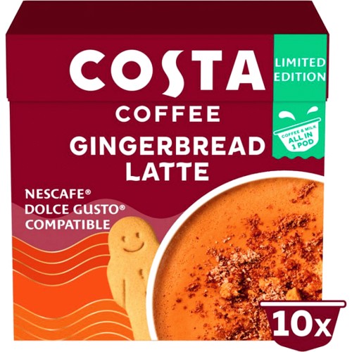 Costa Coffee Barista Creations Gingerbread Latte Dolce Gusto Pods