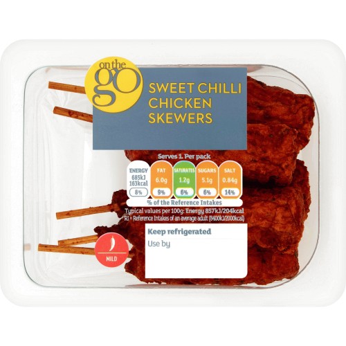 Sainsbury's Sweet Chilli Chicken Skewers (80g) Compare Prices & Where
