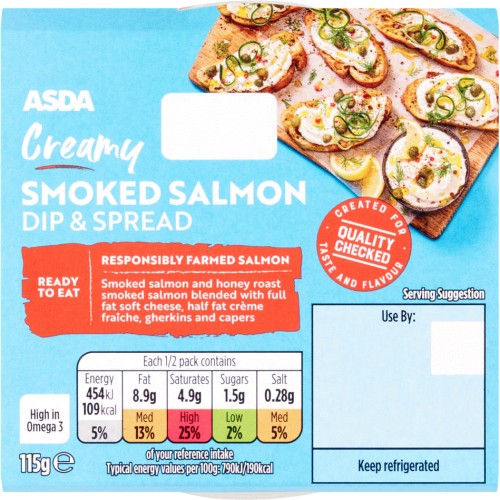 ASDA Creamy Smoked Salmon Dip & Spread (115g) Compare Prices & Where
