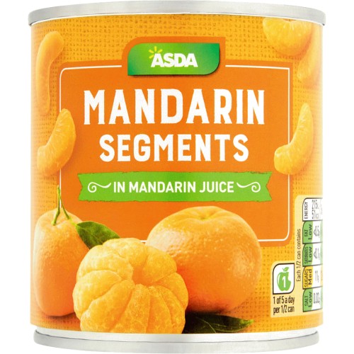 ASDA Mandarin Segments in Mandarin Juice (298g) Compare Prices