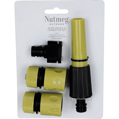 Nutmeg Outdoor Twist Hose Nozzle & Connector 4 Piece Set (4) Compare