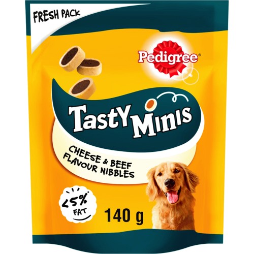 Tasty Minis Adult Dog Treats Cheese & Beef Nibbles