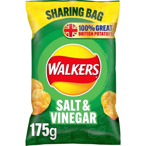 Walkers Salt & Vinegar Crisps (175g) Compare Prices & Where To Buy