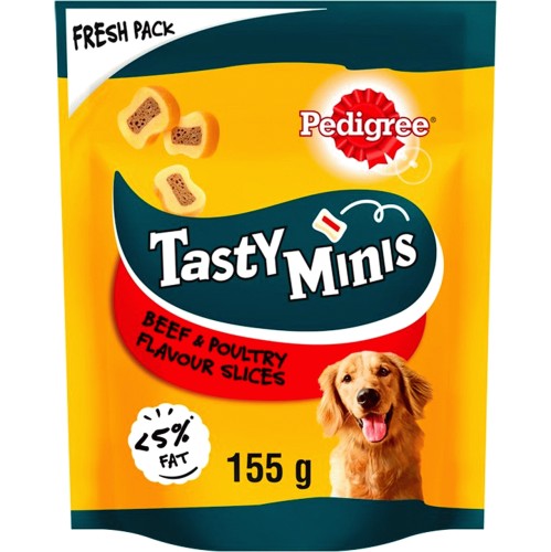 Tasty Minis Adult Dog Treats Beef & Poultry Chewy Slices