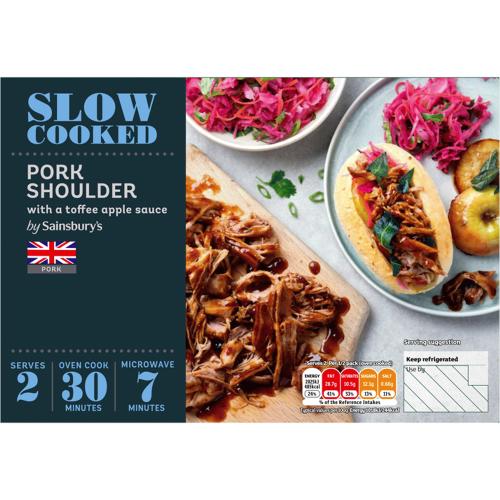 Sainsburys Slow Cooked British Pulled Pork with Toffee Apple Sauce