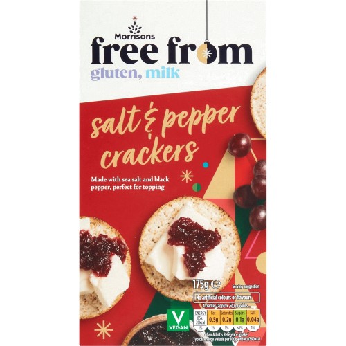 Morrisons Free From Sea Salt & Black Pepper Crackers (175g) Compare