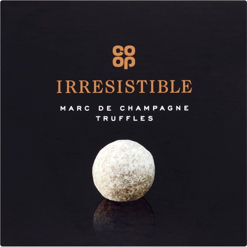 Coop Irresistible Fairtrade Marc de Champagne Truffles (136g