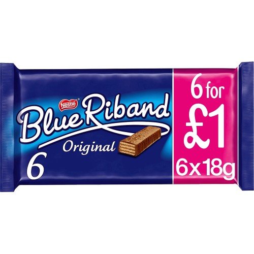 Blue Riband Milk Chocolate Caramel Wafer Biscuit Multipack PMP 1 (6