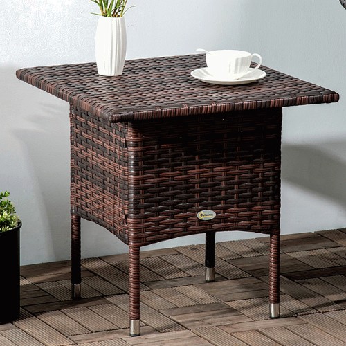 Outsunny Mixed Brown Rattan Side Table - Compare Prices & Where To Buy ...