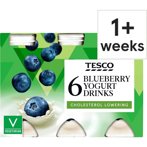 Tesco Chol Red Blueberry Yogurt Drink (6 x 100g)