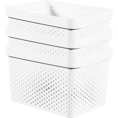 Curver Infinity Basket Large White (3) Compare Prices & Where To Buy Trolley.co.uk