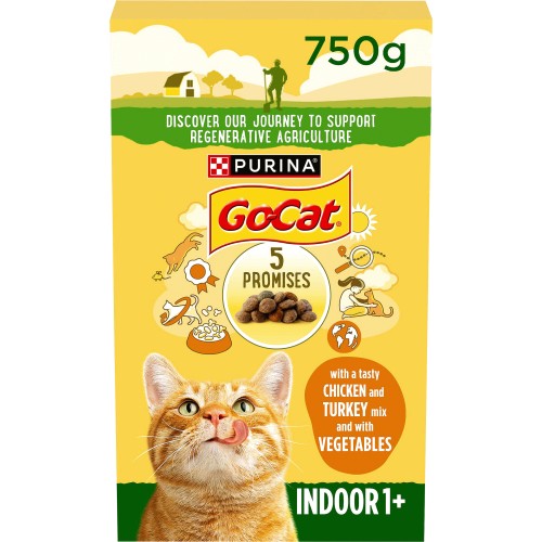 GoCat Indoor Dry Cat Food Chicken & Garden Greens (750g) Compare