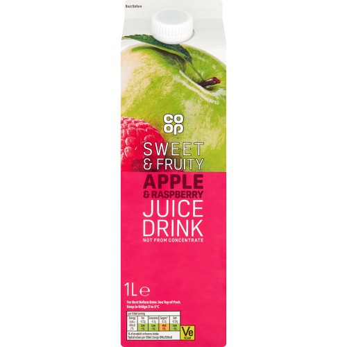 Coop Apple & Raspberry Juice Drink (1 Litre) Compare Prices & Where