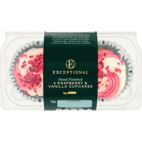 Exceptional by ASDA 2 Raspberry & Vanilla Cupcakes (2) - Compare Prices ...