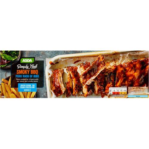 ASDA Smoky BBQ Rack of Pork Ribs (540g) Compare Prices & Where To Buy
