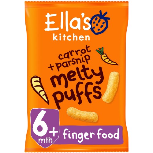 Organic Carrot and Parsnip Melty Puffs Baby Snack 6+ Months