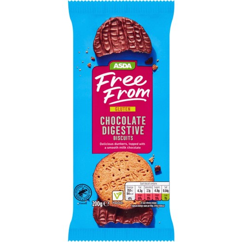 ASDA Free From Chocolate Digestives Biscuits 200g Compare Prices 