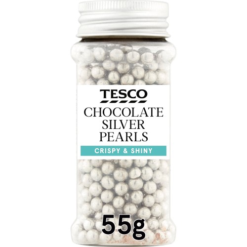 Tesco Chocolate Silver Pearls