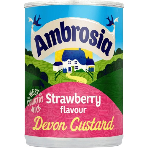 Strawberry Flavour Devon Custard
