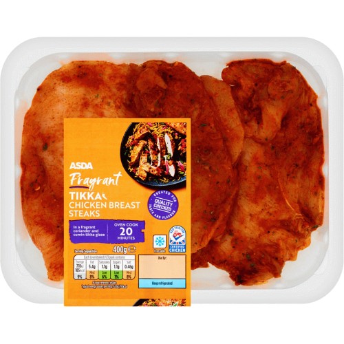 ASDA Fragrant Tikka Chicken Breast Steaks (400g) Compare Prices