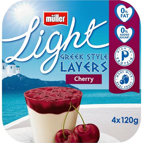 Light Greek Style Layer Cherry Yogurt