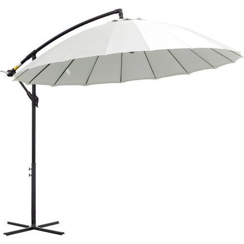 Outsunny Off White Crank Handle Cantilever Banana Parasol (3m