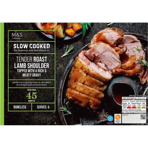 M&S Slow Cooked Tender British Roast Lamb Shoulder (985g) Compare