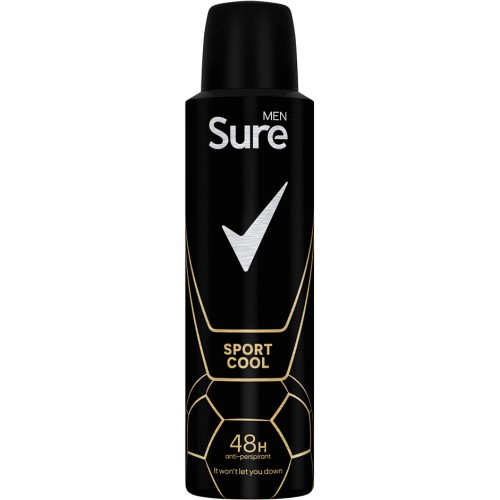 Sure Men AntiPerspirant Deodorant Aerosol Sport Cool (150ml) Compare