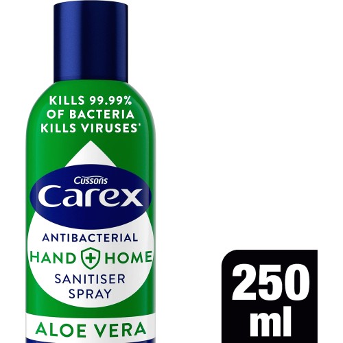 Carex Antibacterial Hand & Surface Sanitiser Spray Aloe Vera (250ml