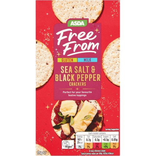 ASDA Free From Free From Sea Salt & Black Pepper Crackers (175g