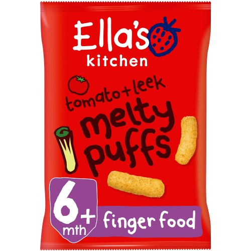 Organic Tomato and Leek Melty Puffs Baby Snack 6+ Months