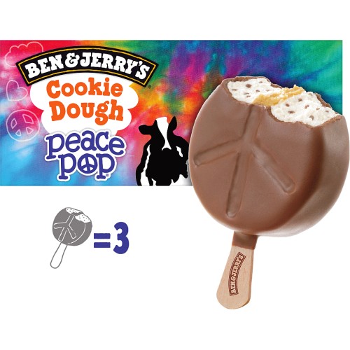 Cookie Dough Peace Pop Ice Cream Lolly