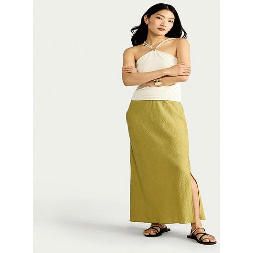 F&F Textured Midi Skirt in Green