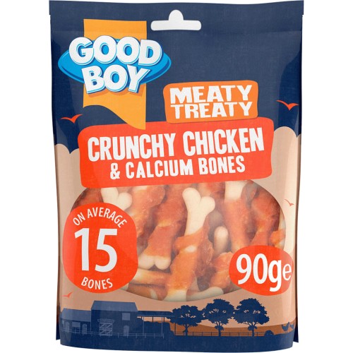 Meaty Treaty Crunchy Chicken & Calcium Bones Dog Treats