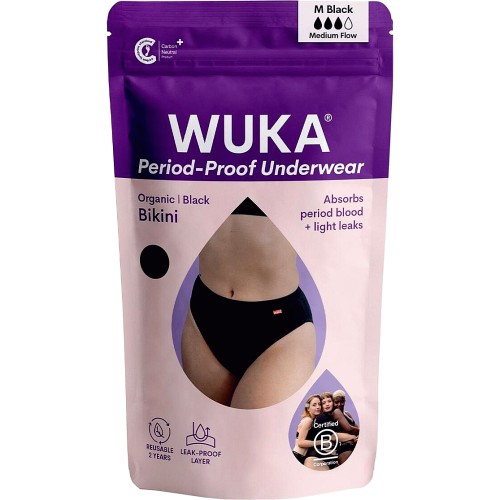 WUKA Stretch Seamless Period Pants Midi Brief Medium Flow Size XL