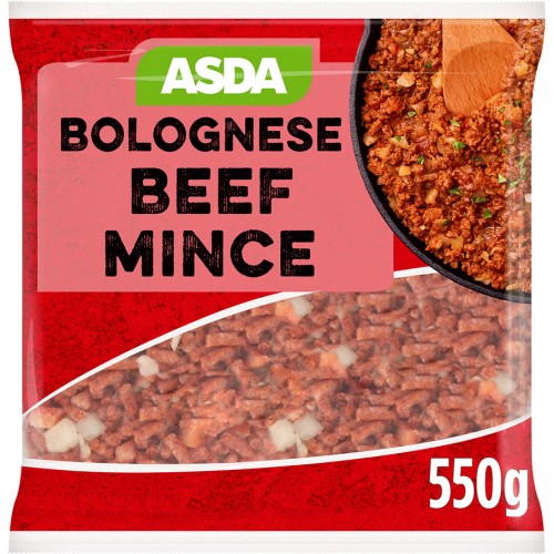 ASDA Bolognese Beef Mince with Tomato Onion and Seasoning (550g