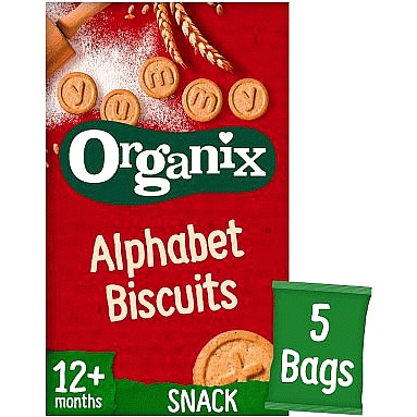 Alphabet Organic Biscuits 12 mths+ Multipack