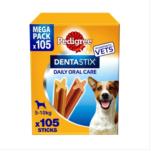 Pedigree Dentastix Daily Adult Small Dog Treats 105 x Dental Sticks (105 x 1.65kg, 16g)
