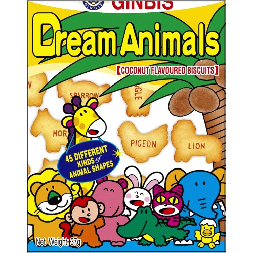 Ginbis Dream Animals Coconut Flavoured Biscuits (37g) Compare Prices
